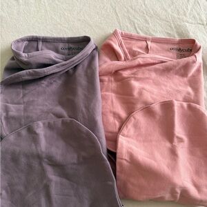 Comfy Cubs Baby Swaddle Set in Pink and Purple